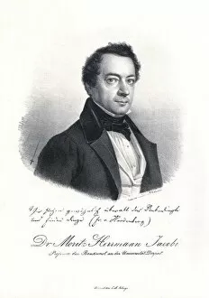 Telegraphy Collection: Portrait of Moritz Hermann von Jacobi (1801-1874), 1837. Creator: Hau, Eduard (1807-1887)