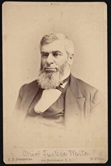 Chief Justice Collection: Portrait of Morrison Remick 'Mott'Waite (1816-1888), Before 1888