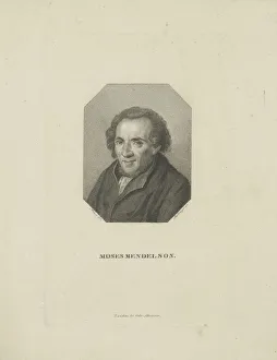 Mendelssohn Prints: Portrait of Moses Mendelssohn (1729-1786)