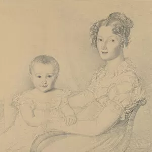 Images Dated 23rd September 2020: Portrait of a Mother and Child, 1823. Creator: John Linnell