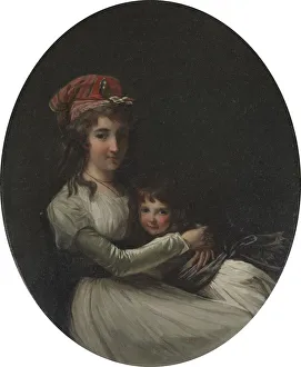 Portrait of a Mother and Daughter, c. 1794-95. Creator: Henri-Pierre Danloux (French