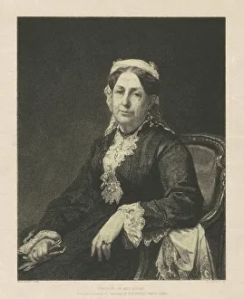 Portrait of Mrs. Adams, 1880. Creator: Stephen Alonzo Schoff