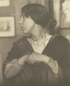 Evans Frederick Henry Hon Frps Prints: Portrait of Mrs. Frederick H. Evans, about 1900. Creator: Frederick Henry Evans