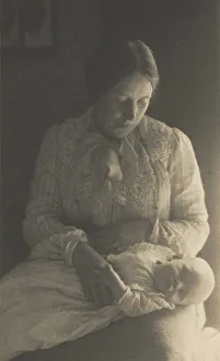 Evans Frederick Henry Hon Frps Prints: Portrait of Mrs. Frederick H. Evans and her son Evan Evans