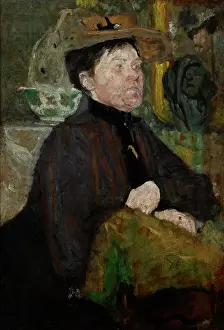 Boznanska Olga Prints: Portrait of Mrs Getter-two-sided painting, c1900. Creator: Olga Boznanska
