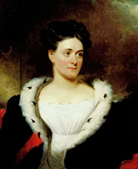 Inman Henry Prints: Portrait of Mrs. James W. Wallack, c1828. Creator: Henry Inman