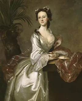 Plaid Prints: Portrait of Mrs. John Pigott, between 1740 and 1763. Creator: Joseph Blackburn