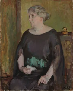 Knut Magnus Enckell Prints: Portrait of Mrs. Lydia Keirkner, 1922. Creator: Magnus Enckell