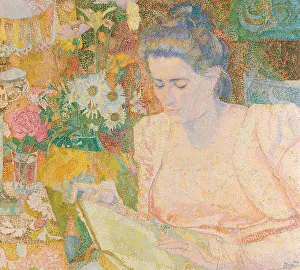 Toorop Jan Prints: Portrait of Mrs Marie Jeannette de Lange, 1900. Creator: Jan Toorop