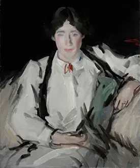 Peploe Samuel John Prints: Portrait of Mrs Peploe, 1907. Creator: Samuel John Peploe