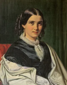 Nivaagaard Collection Prints: Portrait of Mrs. Vilhelmine Heise, born Hage (1838-1912), 1856. Creator: Wilhelm Marstrand