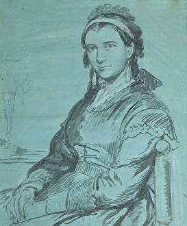 Crayon Prints: Portrait of Mrs. Ville Heise (1838-1912), n.d.. c1860. Creator: Wilhelm Marstrand
