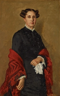 Drape Prints: Portrait of Mrs. William C. Bartlett, 1879. Creator: Carroll Beckwith