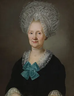 Frills Prints: Portrait of Ms. Anna Krogius, c1890s. Creator: Nils Schillmark