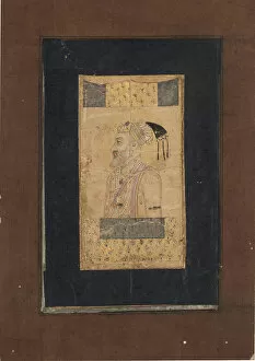 Gouache On Paper Gallery: Portrait of Mughal Emperor Aurangzeb, 18th century