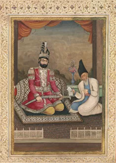 Shah Collection: Portrait of Muhammad Shah Qajar and his Vizier Haj Mirza Aghasi