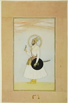 Kishangarh Prints: Portrait of Muhammed Azim, 18th century. Creator: Unknown