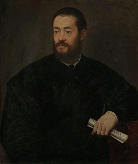 1550s Prints: Portrait of a Musician, c1550. Creator: Antonio Badile IV