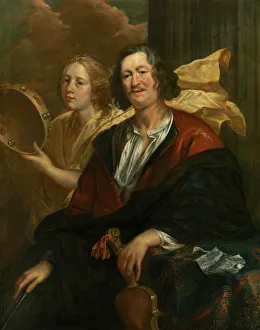 Portrait of a musician with his muse (Self-Portrait?). Creator: Jordaens, Jacob (1593-1678) Portrait of a musician with his muse (Self-Portrait?). Creator: Jordaens, Jacob (1593-1678)