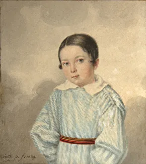 Schwarz Prints: Portrait of N. M. Schwarz, 1839. Artist: Hintz, Andrei Joseph (active 1830s)