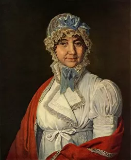 Borovikovsky Collection: Portrait of Nadezhda Ivanovna Dubovitska, 1809, (1965). Creator: Vladimir Borovikovsky