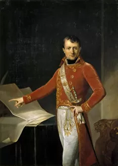 Anne Louis 1767 1824 Collection: Portrait of Napoleon Bonaparte as First Consul. Artist: Girodet de Roucy Trioson