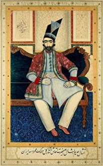 Images Dated 25th February 2011: Portrait of Naser al-Din Shah Qajar (1831-1896), 1850s