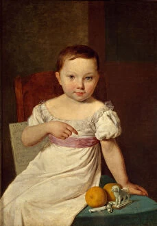 Images Dated 13th June 2013: Portrait of Nastenka Khavskaya, 1826. Artist: Venetsianov, Alexei Gavrilovich (1780-1847)