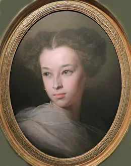 Portrait of Natalia Alexandrovna Pushkina, Countess of Merenberg (1836-1913), Daughter of poet, 1849 Artist: Makarov Portrait of Natalia Alexandrovna Pushkina, Countess of Merenberg (1836-1913), Daughter of poet, 1849 Artist: Makarov