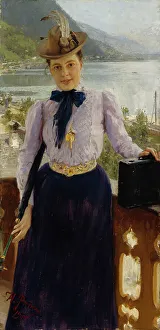 Portrait of Natalia Nordmann, 1900. Creator: Il'ya Repin