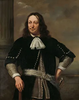 Vice Admiral Prints: Portrait of a Naval Officer, probably Vice-Admiral Aert van Nes (1626-1693)