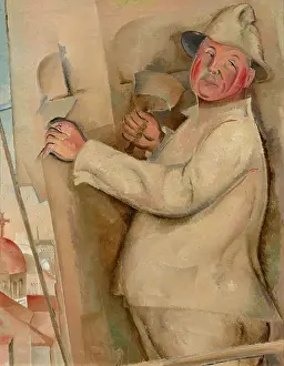 Bailly Prints: Portrait of Nemisio Brazzola, stonemason, 1932. Creator: Bailly, Alice (1872-1938)