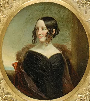 Ringlets Collection: Portrait of a New York Lady, ca. 1840. Creator: George Linen