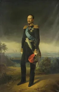 Academic Prints: Portrait of Nicholas I, 1855. Creator: Georg von Bothmann