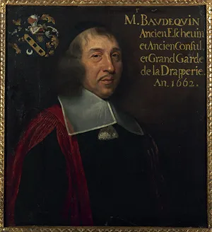 Ecole Francaise Prints: Portrait de Nicolas Baudequin, échevin de la Ville de Paris