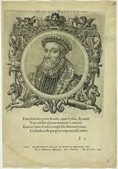 Zsamboky Janos Prints: Portrait of Nicolaus Biesius, published 1574. Creators: Unknown, Johannes Sambucus