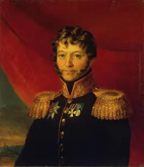 Sideburns Prints: Portrait of Nikolai F. Titov (1758/59-1822), 1830. Creator: Workshop of George Dawe