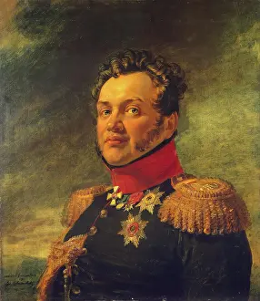 Sideburns Prints: Portrait of Nikolai G. Repnin-Volkonsky (1778-1845), 1822. Creator: George Dawe