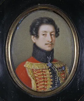 Gouache On Horn Prints: Portrait of Nikolai Logginovich Mounsey (1784-1862)