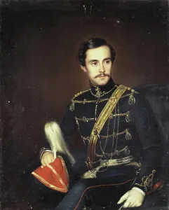1840s Prints: Portrait of Nikolai Monsey, 1848. Creator: Robert Schwede