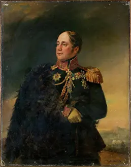Braid Prints: Portrait of Nikolai Sipyagin (1785-1828), 1827. Creator: George Dawe