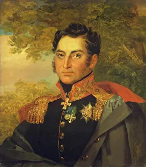 Sideburns Prints: Portrait of Nikolai V. Kretov (1773-1839), 1824. Creator: Workshop of George Dawe