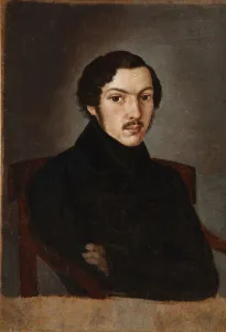 Lermontov Prints: Portrait of Nikolay Martynov, 1841. Artist: Anonymous