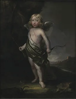 Abraham Wuchters Prints: Portrait of a Noble Boy in Cupid's Costume, 1625-1682. Creator: Abraham Wuchters