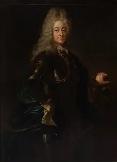 Confidence Prints: Portrait of a Nobleman in Armour, c1718. Creator: Adam Manyoki