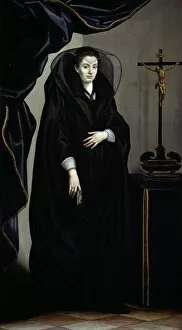 Portrait of a Noblewoman Dressed in Mourning, c. 1600. Creator: Jacopo Chimenti