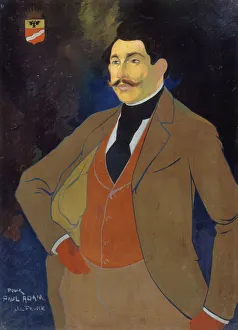 Georges De Prints: Portrait of the novelist Paul Adam (1862-1920), c. 1900. Creator: Feure, Georges de