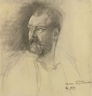 Auguste 1840 1917 Collection: Portrait of Octave Mirbeau (1848-1917), ca 1893. Artist: Rodin, Auguste (1840-1917)