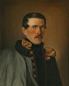 Portrait of of a Marine Officer. Artist: Tyranov, Alexei Vasilyevich (1808-1859)