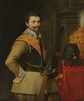 Jan Antonisz Van Ravesteyn Workshop Of Prints: Portrait of an Officer, c1610s. Creator: Jan Anthonisz van Ravesteyn